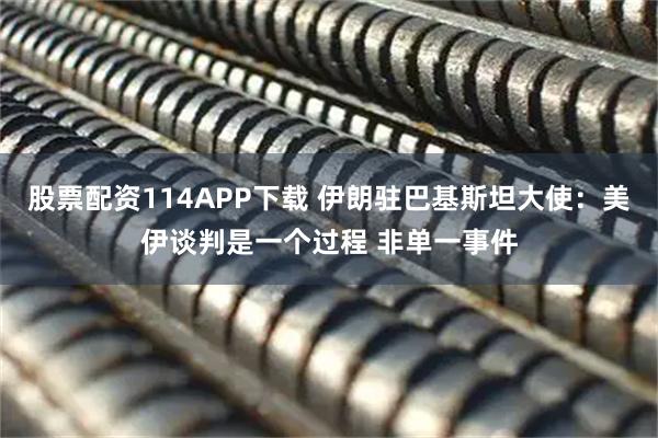 股票配资114APP下载 伊朗驻巴基斯坦大使：美伊谈判是一个过程 非单一事件